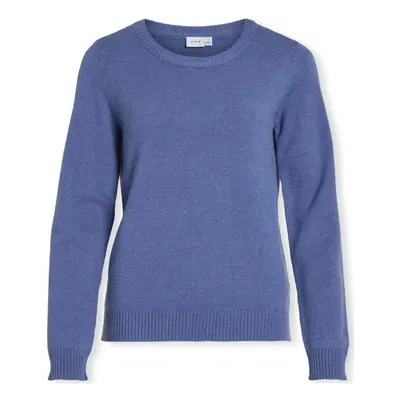 Vila Noos Ril O-Neck L/S - Bijou Blue Pulóverek Kék