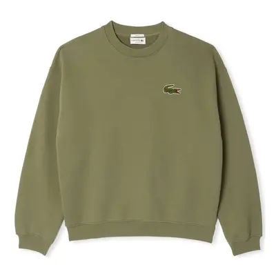 Lacoste Loose Fit Badge Accent Sweatshirt - Vert Kaki Pulóverek Zöld