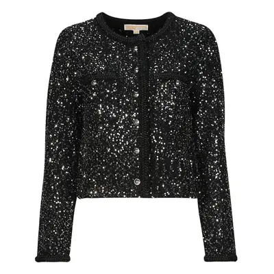 MICHAEL Michael Kors SEQUIN PKT SNAP JKT Mellények / Kardigánok Fekete