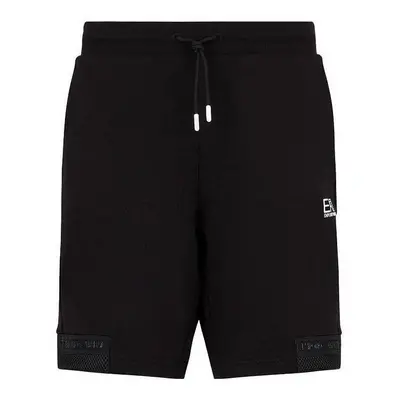 Ea7 Emporio Armani Tonal Tape Logo Series Board Shorts - Black Rövidnadrágok Fekete