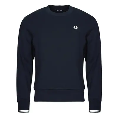 Fred Perry CREW NECK SWEATSHIRT Pulóverek Kék