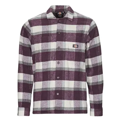 Dickies PLAID COALING LS SHIRT Hosszú ujjú ingek Lila