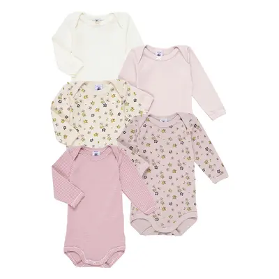 Petit Bateau BODY US ML ROSAMINI PACK X5 Ruhák Rózsaszín