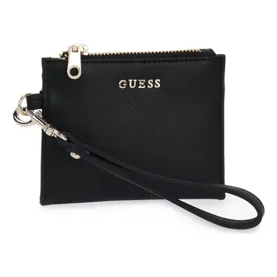 Guess BLA SMALL FLAT TOP ZIP Pénztárcák Fekete