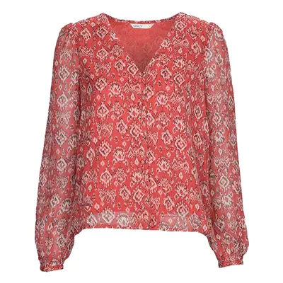 Only ONLHARPER L/S LUREX TOP Blúzok Piros