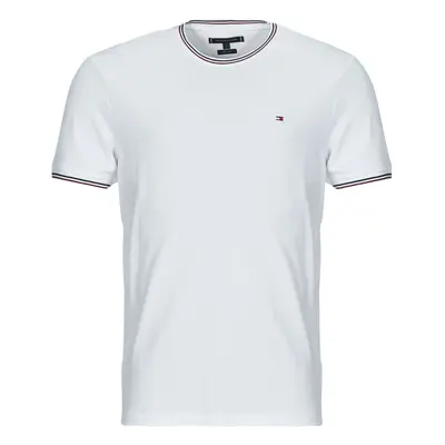 Tommy Hilfiger RWB TIPPED COLLAR TEE Rövid ujjú pólók Fehér