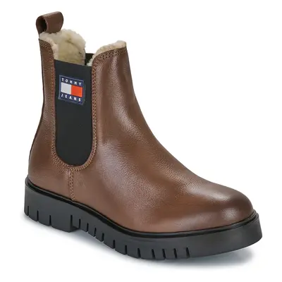 Tommy Jeans TJW CHELSEA BOOT WL Csizmák Barna