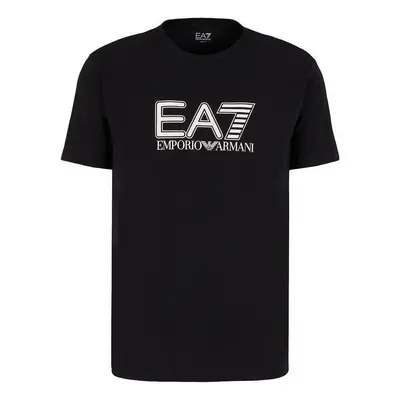 Ea7 Emporio Armani Visibility Logo T-Shirt Black Pólók / Galléros Pólók Fekete