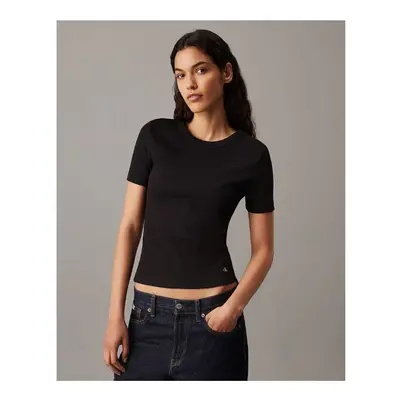 Calvin Klein Jeans J20J224458 Pólók / Galléros Pólók Fekete