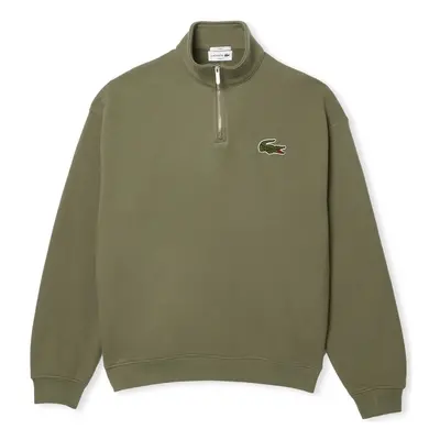 Lacoste Loose Fit Zip Neck Sweatshirt - Vert Kaki Pulóverek Zöld