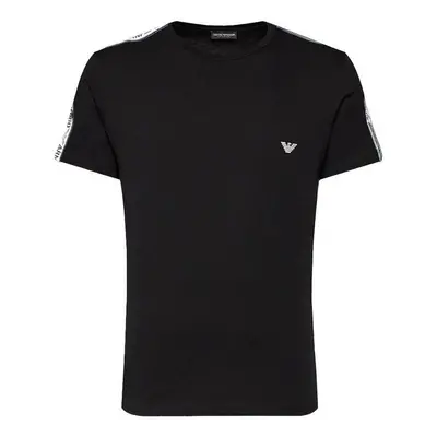 Emporio Armani Lounge Eagle Tape T-Shirt - Black Pólók / Galléros Pólók Fekete