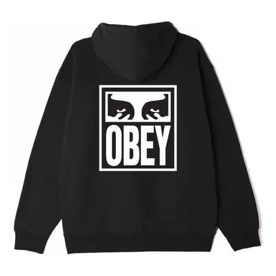 Obey eyes icon hood Pulóverek Fekete