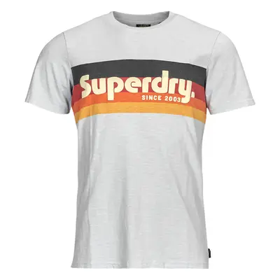 Superdry CALI STRIPED LOGO T SHIRT Rövid ujjú pólók Fehér