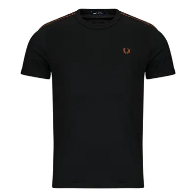 Fred Perry CONTRAST TAPE RINGER Rövid ujjú pólók Fekete