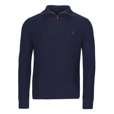 Polo Ralph Lauren PULL 1/2 ZIP EN LAINE MELANGE Pulóverek Tengerész