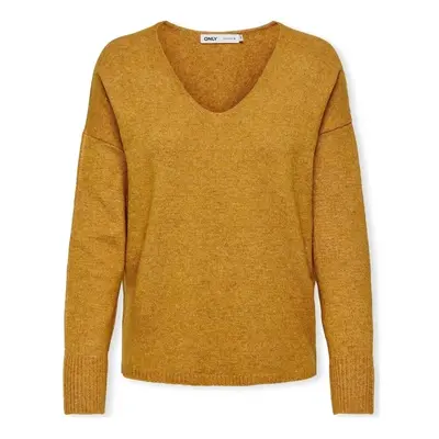 Only Rica Life Knit LS - Golden Spice Pulóverek Barna