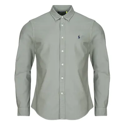 Polo Ralph Lauren CHEMISE AJUSTEE SLIM FIT EN OXFORD LEGER Hosszú ujjú ingek Szürke