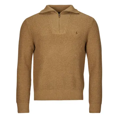 Polo Ralph Lauren PULL 1/2 ZIP EN LAINE MELANGE Pulóverek Barna