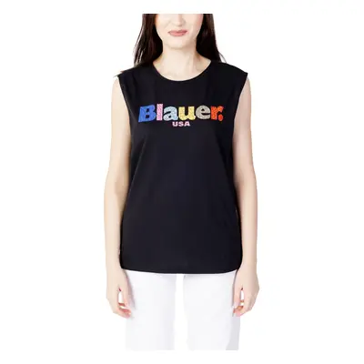 Blauer LOGO FRAMMENTATO 23SBLDH03283 Rövid ujjú pólók Fekete