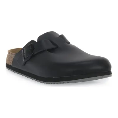 Birkenstock BOSTON BLACK LEATHER calz s Papucsok Fekete