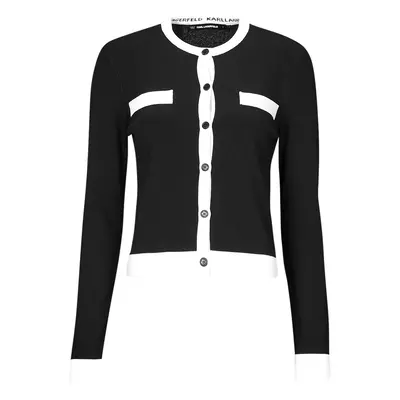 Karl Lagerfeld CLASSIC LSLV CARDIGAN Mellények / Kardigánok Fekete