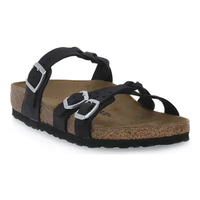 Birkenstock FRANCA BRAIDED BALCK OILED CAL S Papucsok Fekete