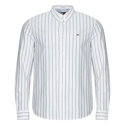 Tommy Jeans TJM REG OXFORD STRIPE SHIRT Hosszú ujjú ingek Fehér