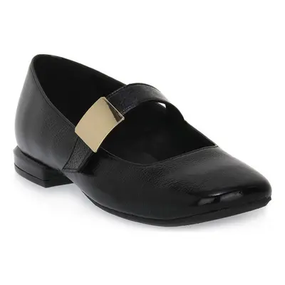 S.piero BLACK HEEL SQUARED Balerina cipők / babák Fekete