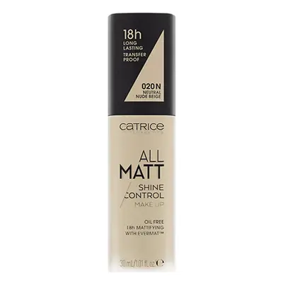 Catrice Matte Foundation All Matt Shine Control - 20 N Neutral Alapozók Bézs