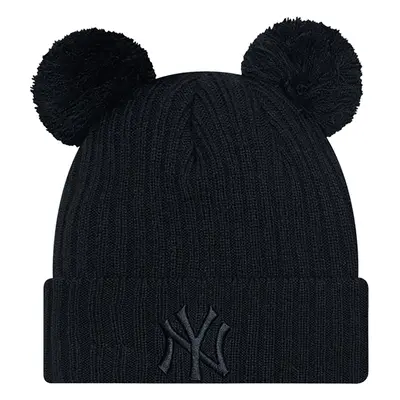 New-Era Fem Double Pom New York Yankees Beanie Sapkák Fekete