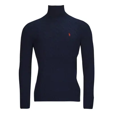 Polo Ralph Lauren PULL COL ROULE EN MAILLE TORSADEE Pulóverek Tengerész