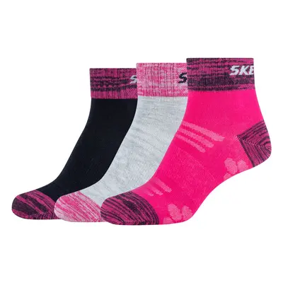 Skechers 3PPK Wm Mesh Ventilation Quarter Socks Zoknik Sokszínű