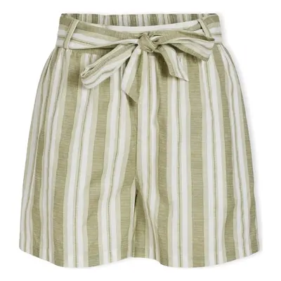 Vila Etni Shorts - Egret/Oil Green Rövidnadrágok Bézs