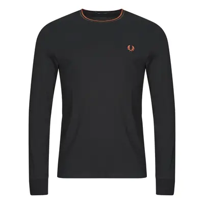 Fred Perry ZIP THROUGH Hosszú ujjú pólók Fekete