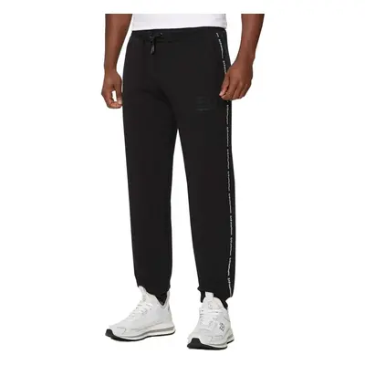 Ea7 Emporio Armani Logo Series Stretch Viscose Joggers Black Futónadrágok / Melegítők Fekete