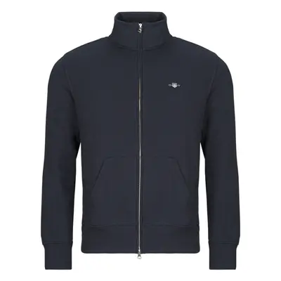 Gant REG SHIELD FULL ZIP SWEAT Pulóverek Tengerész