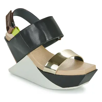 United nude DELTA WEDGE SANDAL Szandálok / Saruk Fekete