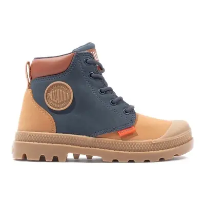 Palladium Pampa HI Cuff Kids Boots - Dear Brown/Mid Indigo Csizmák Bézs