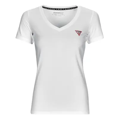 Guess SS VN MINI TRIANGLE TEE Rövid ujjú pólók Fehér