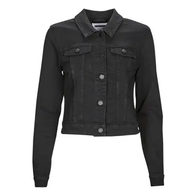 Noisy May NMDEBRA L/S BLACK DENIM JACKET NOOS Farmerkabátok Fekete