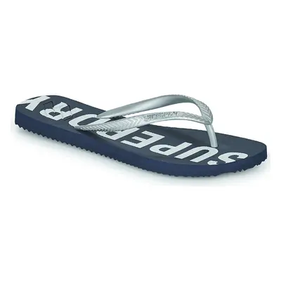 Superdry Code Essential Flip Flop Lábujjközös papucsok Kék