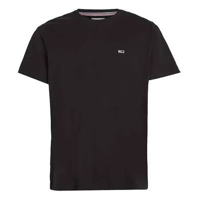 Tommy Jeans Slim Jersey Crew T-Shirt Black Pólók / Galléros Pólók Fekete