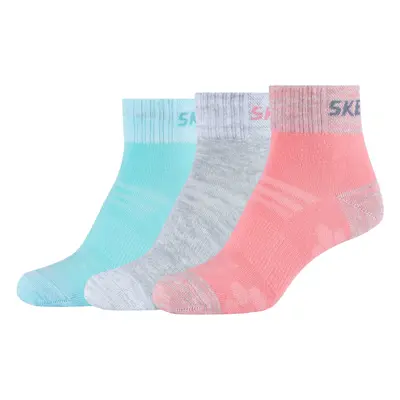 Skechers 3PPK Wm Mesh Ventilation Quarter Socks Zoknik Sokszínű