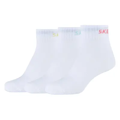 Skechers 3PPK Wm Mesh Ventilation Quarter Socks Sport zoknik Fehér