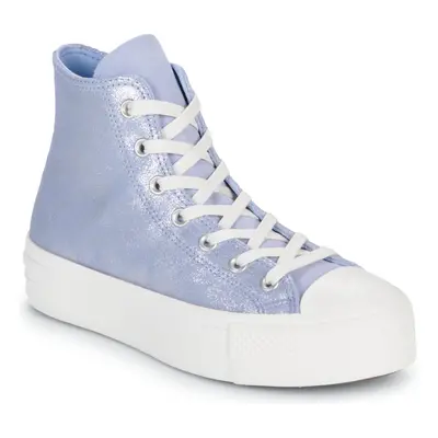 Converse CHUCK TAYLOR ALL STAR LIFT PLATFORM SUEDE SHIMMER Magas szárú edzőcipők Kék