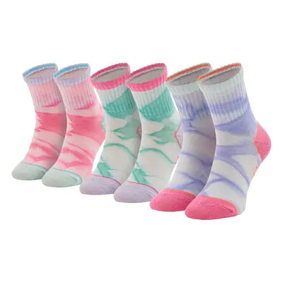 Skechers 3PPK Girls Casual Fancy Tie Die Socks Sport zoknik Sokszínű