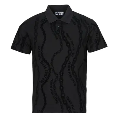 Versace Jeans Couture POLO77GAG6R0 Rövid ujjú galléros pólók Fekete