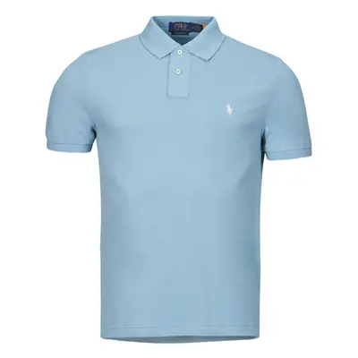 Polo Ralph Lauren POLO AJUSTE DROIT EN COTON BASIC MESH Rövid ujjú galléros pólók Kék