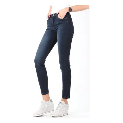 Lee Scarlett High Crop Skinny Cropped L32BAIFA Skinny farmerek Kék