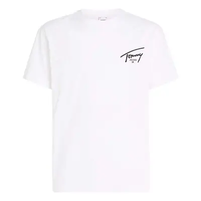 Tommy Jeans Signature Logo Crew T-Shirt White Pólók / Galléros Pólók Fehér